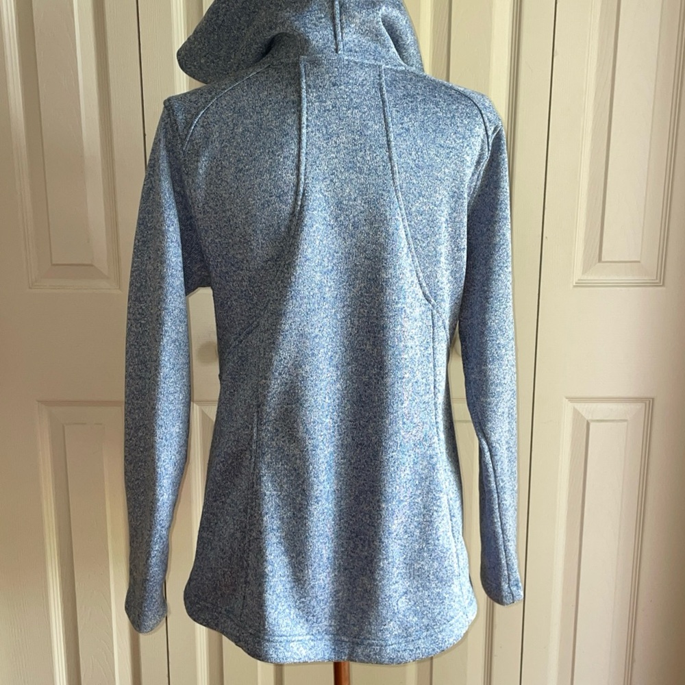 Eddie Bauer Women's Size Large Radiator Fleece Full Zip Hoodie Blue Heather View 6